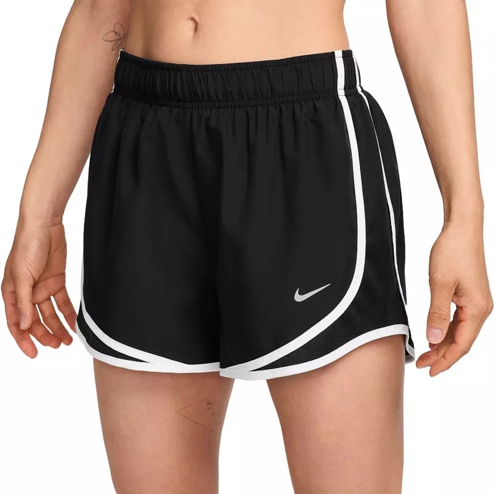 Nike Women's Black and White Athletic Shorts